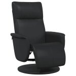 Neuf 2026 chic fauteuil inclinable r�glable sweety inclinaison manuelle avec repose - pieds noir similicuir ...