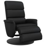 Neuf 2026 chic fauteuil inclinable r�glable sweety inclinaison manuelle avec repose - pieds noir similicuir ...
