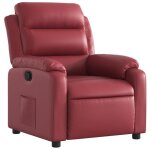 Neuf 2026 chic fauteuil inclinable r�glable sweety inclinaison manuelle rouge bordeaux similicuir 75x92. ...