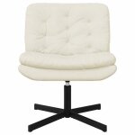 Neuf 2026 chic fauteuil relaxant pivotant sweety pour bureau / salon cr�me 63x75x76 cm velours ff112