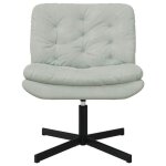 Neuf 2026 chic fauteuil relaxant pivotant sweety pour bureau / salon gris clair 63x75x76 cm velours ff105 ...