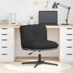 Neuf 2026 chic fauteuil relaxant pivotant sweety pour bureau / salon noir tissu 67x72x(83 - 93) cm ff57 ...