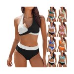 2026 maillot de bain femme 2 pieces gainant ventre plat ensemble de bikini taille haute maillots