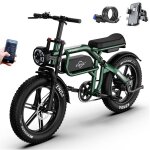 V�lo �lectrique c8 pro - moteur 1500 w - suspension int�grale - pneus 20�4. 0 tout - terrain - batterie ...