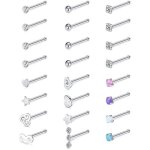 20g 18g piercing nez anneaux studs en forme de l et en spirale acier inoxydable anneaux de nez 24 - 28pcs ... 20g 18g piercing nez anneaux studs en forme de l et en spirale acier inoxydable anneaux de nez 24 - 28pcs ...