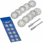 20pcs 22mm diamant mini disques � tron�onner avec 4 pi�ces mandrins tiges pour disques rotatifs pour ...