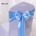 20pcs bandeau de chaise en satin � enfiler d�cor pour mariage n?ud de chaise h�tel f�te soir�e bleu ciel ...