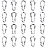 20pcs mousqueton de fixation pour charges lourdessports chiens de serrure hamac balanoire en acier inoxydable ...