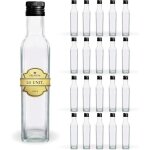 20x bouteilles en verre 500ml avec bouchon a vis noir - huile dolive vinaigre alcool - huilier en verre ...