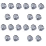 20x cache ecrou gris diametre m10 clef hexagonale 17mm capuchon bouchon plastique vis auto 10mm