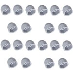 20x cache ecrou gris diametre m8 clef hexagonale 13mm capuchon bouchon plastique vis auto 8mm