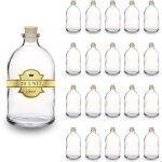 20x mini bouteille en verre 100 ml avec bouchon en lige - petit flacon pour diffuseur cadeaux de mariage ...