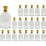 20x mini bouteille en verre 30 ml avec bouchon en lige - petit flacon pour diffuseur cadeaux de mariage ...