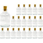 20x mini bouteille en verre 50 ml avec bouchon en lige - petit flacon pour diffuseur cadeaux de mariage ...