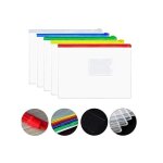20x pochette navette avec fermeture zip pochettes plastiques zip pour documents a5 (240 x 180mm)