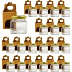 20x pot en verre carré pour Épices 80ml avec couvercle + 20 boîtes kraft - bocaux rangement cuisine - ... 20x pot en verre carré pour Épices 80ml avec couvercle + 20 boîtes kraft - bocaux rangement cuisine - ...
