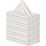 20x serviettes de table coton 48x48cm serviettes de table en tissu lavable en machine serviettes de table ...