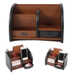 20x11. 8x13. 5cm porte - stylo en bois bo�te de rangement multifonctionnelle pour la maison