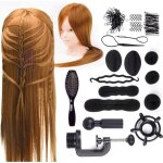 22 tte  coiffer professionnelle 50% cheveux naturel avec support + peigne en acier + set de tresse