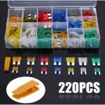 220 pcs fusible voiture set 120 mini fusibles auto + 100 moyenne fusibles automobile + extracteurs de ...