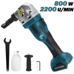 2200rpm 800w grignoteuse sans fil compatible avec batterie makita t�te de coupe orientable 360� + sans ...