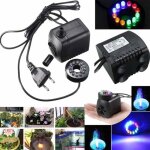 Pompe submersible - 15w - lumire led - pour aquarium / etang / fontaine