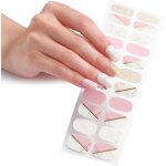Autocollants nail art gel uv vernis  ongles wraps bandes couverture complte color