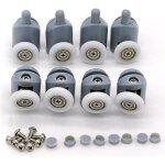 Roulettes pour porte de douche - 23mm - galet - lot de 8 - fixation  vis