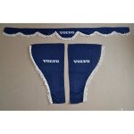 24 / 7auto 3 bleu rideaux peluche velours avec blanc glands avant visire + ct windows pour fh fm fl ...