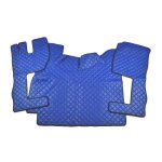24 / 7auto bleu eco cuir 3 pi�ce ensemble tapis + moteur housse pour fh 2009 - 2013 camion boite de vitesse ...
