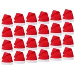 Promotion: lot de 24 bonnets de pre noel mere nol qualit (wm - 32) coloris rouge et blanc.
