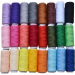 24 couleurs bobines de fils � coudre en polyester - ensemble de fils artisanaux - 200m / bobine
