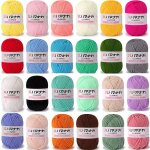 24 couleurs laine � tricoter au crochet laine acrylique � tricoter d�butant crochet yarn laine � tricoterset ...