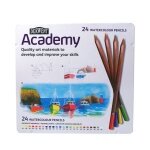 Crayons aquarelle - derwent - academy - 24 pi�ces - bo�te m�tal - mixte adulte