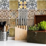 (24 pieces) carrelage adhsif 20x20 cm - ps00016 - collage cratif - adhsive dcorative  carreaux pour ...