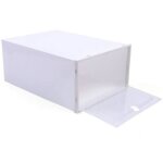 24 pièces empilable boîte à chaussures pliable en plastique transparent étui de rangement blanc organisateur ... 24 pièces empilable boîte à chaussures pliable en plastique transparent étui de rangement blanc organisateur ...