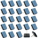 24 pi�ces patins pour chaises avec clous - 25mm carr� patins pour pieds de chaise en ptfe teflon pour ...