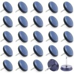 24 pi�ces patins pour chaises avec clous - 25mm ronde patins pour pieds de chaise en teflon pour meuble ...