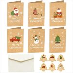 24 picescarte joyeux noelcarte voeux nol avec enveloppes et autocollantsjoyeuses ftes cartes de nolnol ...