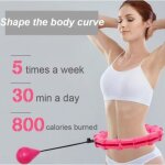 24 sections d�tachables cerceaux de sport hoola hoop accessoires et �quipements de gymnastique rose