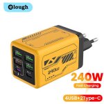 240w 6 ports 4usb + 2type c chargeur de t�l�phone portable � charge ultra rapide usb3. 0 pd3. 0 chargeur ...