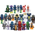 24pcs / lot plastique mini ninjago figurine jouet petites particules ninja serpents phantoms pirates ...