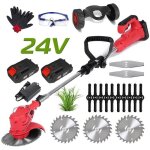 24v coupe bordure sans fil avec batterie dbroussailleuse electrique avec 3 types de lames - chargeur ...