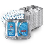 25 barquettes en aluminium avec couvercle alimentaire jetables de 300 + 430 ml - emballage alimentaire ...