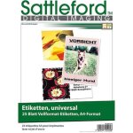 Etiquettes autocollantes a4 - marque - mod�le - 25 feuilles - compatible jet dencre et laser 140 g / ...