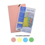 25 fiches bristol et chemise de rangement - 125x200mm - petits carreaux - couleur pastel - exacompta 25 fiches bristol et chemise de rangement - 125x200mm - petits carreaux - couleur pastel - exacompta