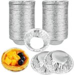 250 moules tarte aluminium jetables ? mini tartelettes anti - adh�sives pour p�tisserie desserts