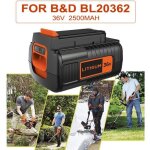 Batterie li - ion - black & decker - 36v - 25ah - compatible avec outils sans fil