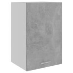 2563?meuble unique buffet bas haut meuble cuisine armoire suspendue gris bton 395x31x60cm - agglomr395 ...
