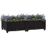 258�designer jardini�re ext�rieur & bac � fleurs jardin - joli lit sur�lev� 80x40x23 cm polypropyl�ne ...
